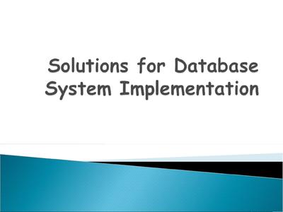 數據庫系統實現課后答案